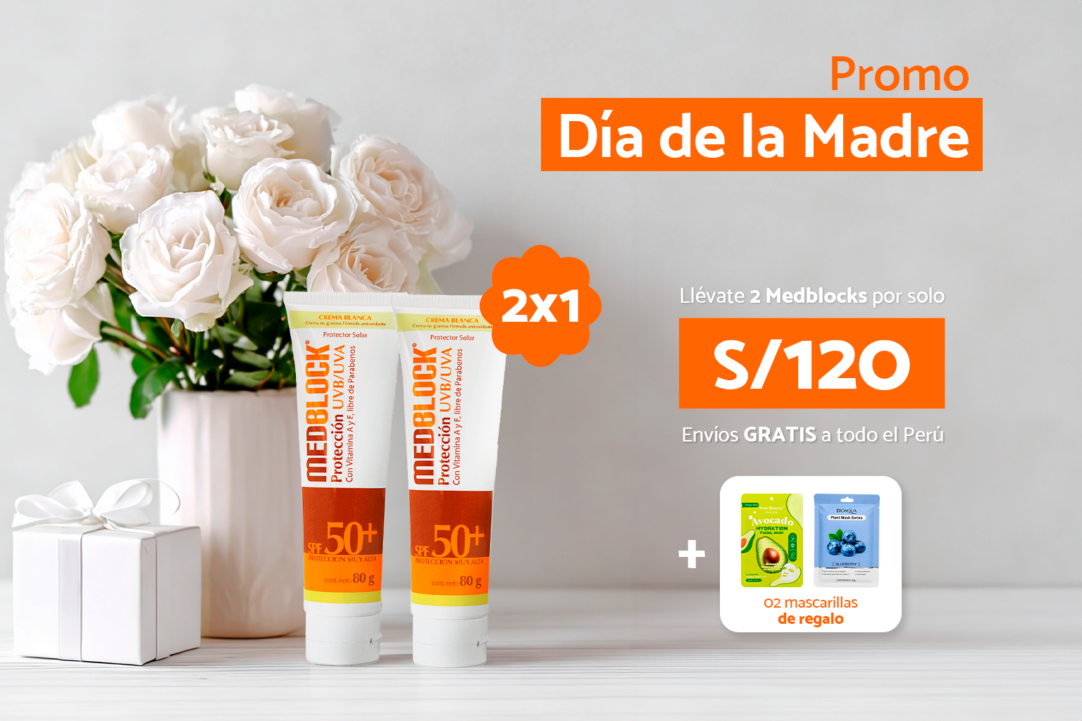 2X1 MEDBLOCK CREMA BLANCA