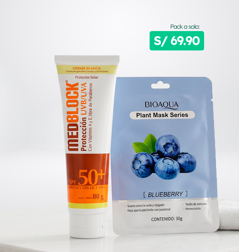Promoción Medblock crema blanco + Mascarilla