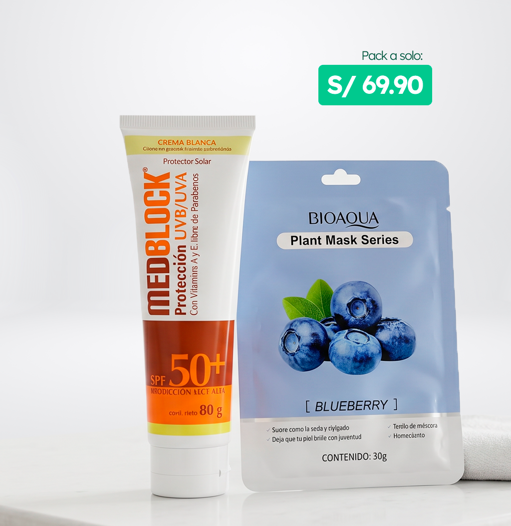 Promoción Medblock crema color + Mascarilla